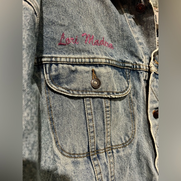 Vintage 90s MELISSA ETHERIDGE Chrome Plated Lee Denim Tour Jean Jacket Size XL - Picture 5 of 7